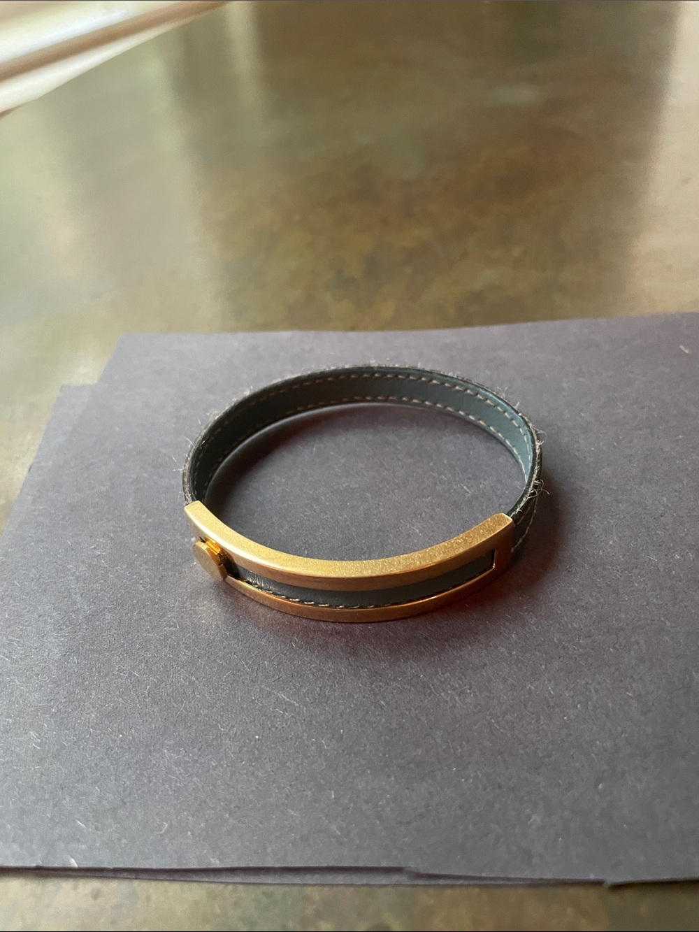 Hermes leather sliding bracelet